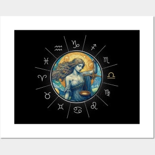 ZODIAC Libra - Astrological LIBRA - LIBRA - ZODIAC sign - Van Gogh style - 5 Posters and Art